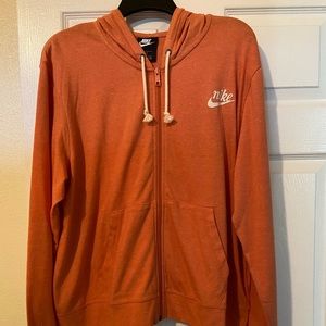 Nike full zip hoody- tangerine color